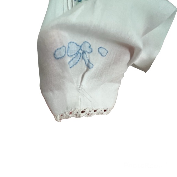 Vintage Strasburg by Sheree Aust Girl’s Dress White Floral Embroidery Sz 6-12 Mo - Picture 5 of 11